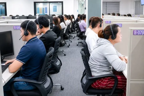 Customer service team supporting customers across channels